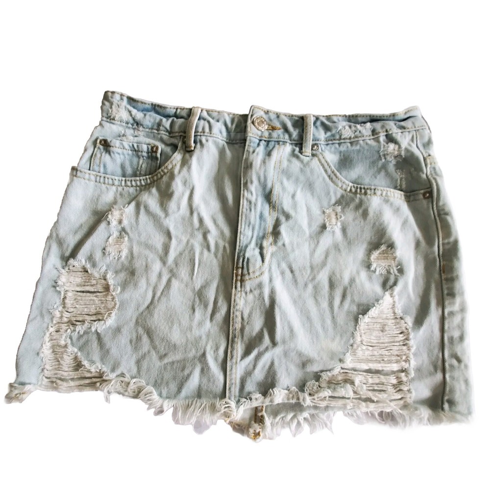 Forever 21 Denim Cotton Mini Skirt 29