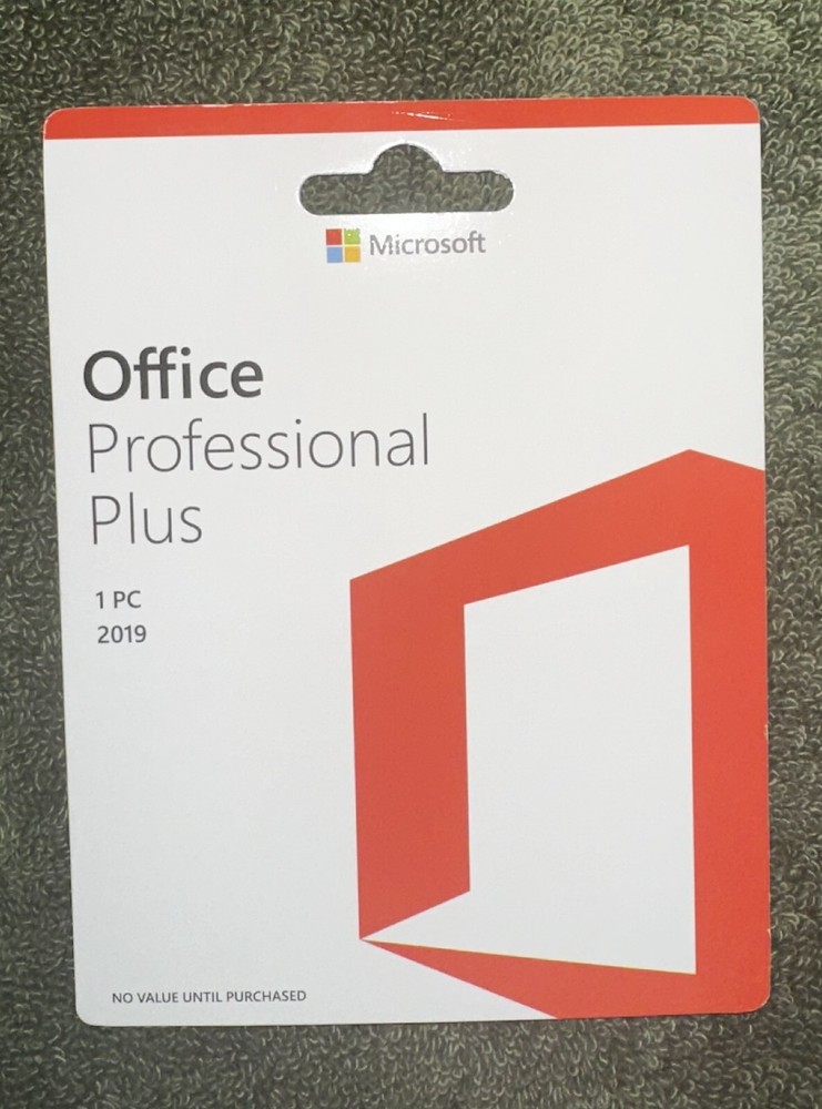 Microsoft Office Pro Plus  2019 Lifetime Program 1 PC genuine Retail Lifetime