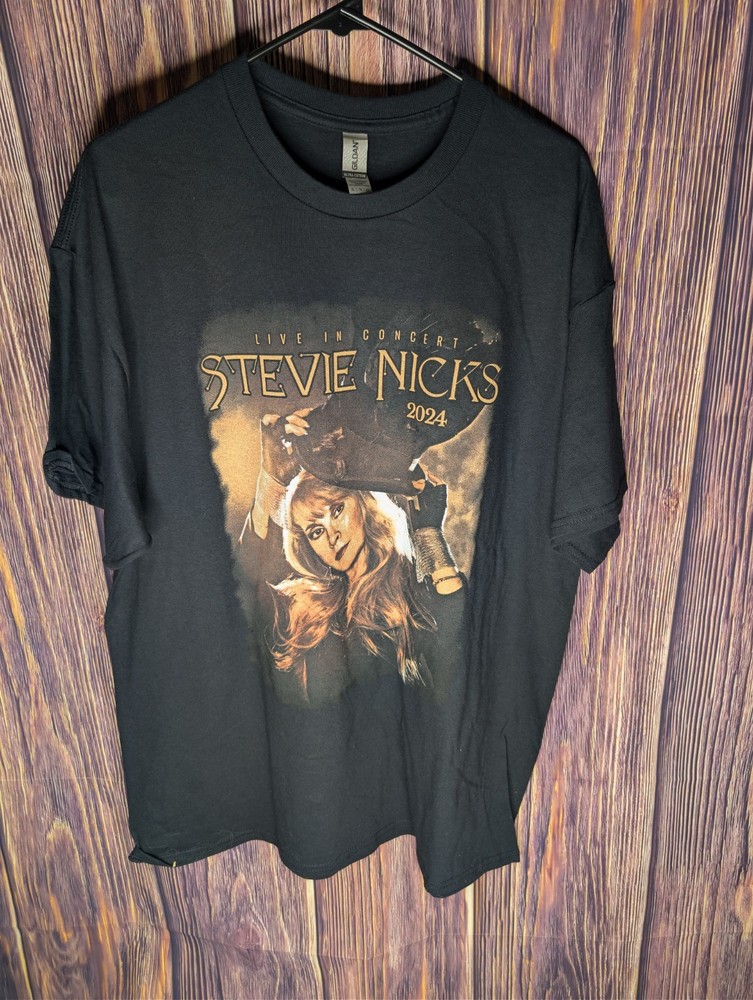 Stevie Nicks 2024 Live In Concert Tour T-Shirt Black Size XL Gildan