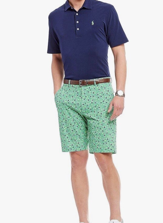 Polo Golf Ralph Lauren RRL PGA Golf Shorts 10” Floral Green Mens Size 33