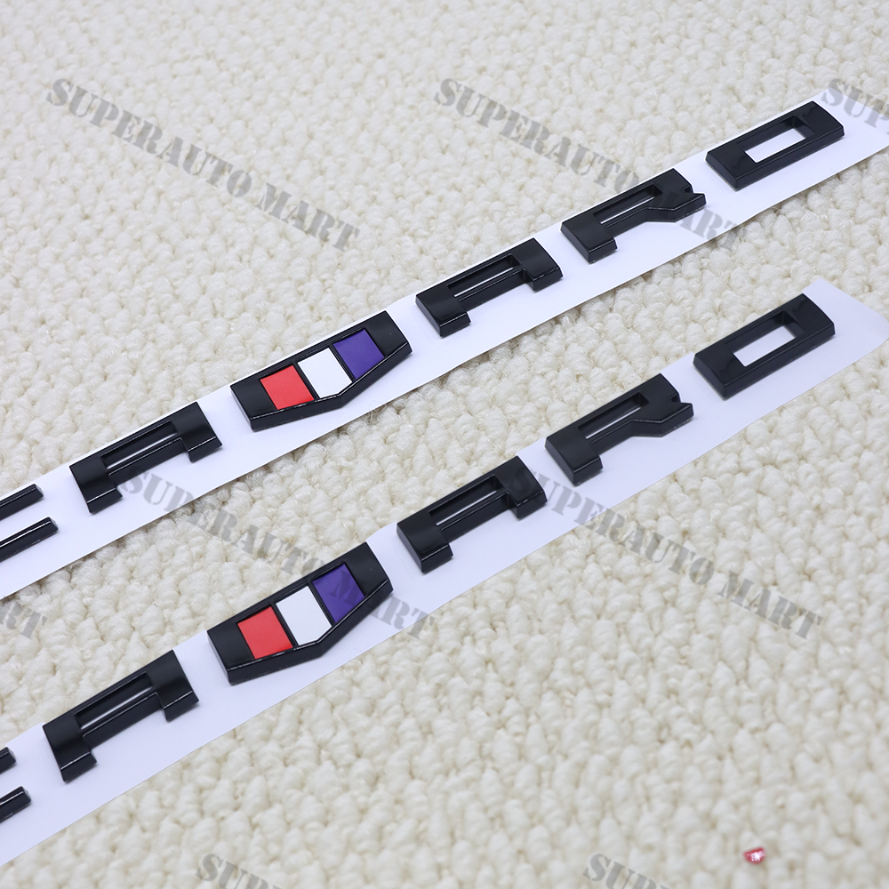2PC for Camaro 2016-2019 Tri-color Black Side Fender Letters Badge Marker Emblem