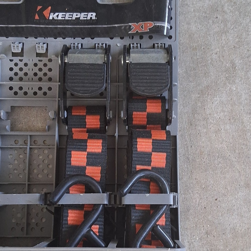 Keeper XP Series 8ft Tie Down Straps S-Hook 400lbs Black/Orange 4 Pack