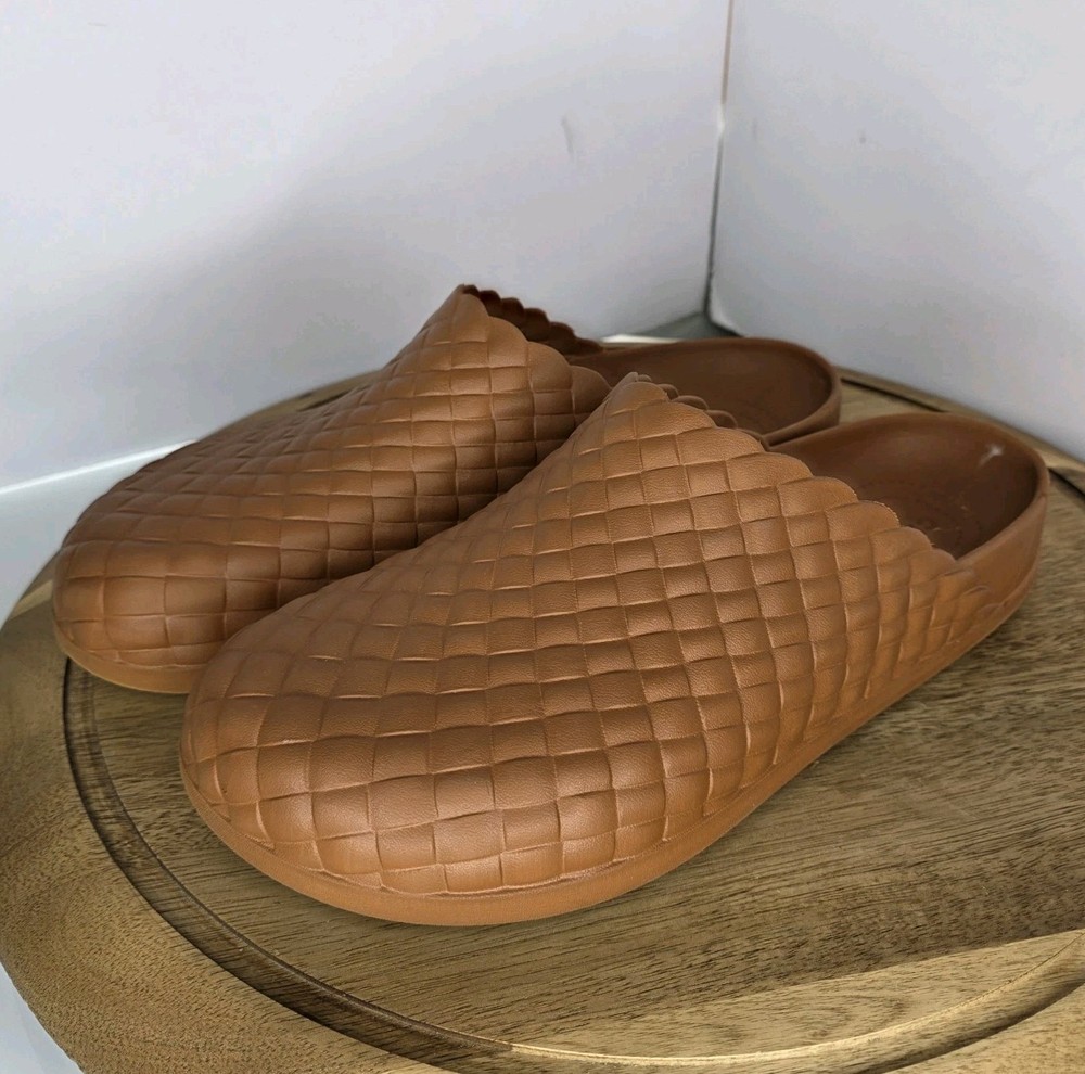 Crocs Dylan Woven Plait Clogs Brown Sandals Shoes Slip On Mules Slides Sz Men 11