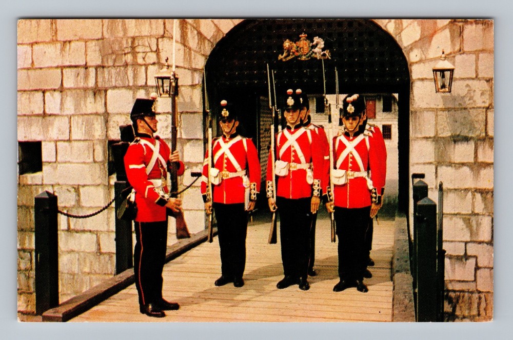 Canada Ontario Kingston Old Fort Henry Changing Guard Old View Vintage Postcard