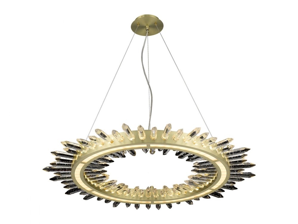 Avenue Lighting 34W Brass LED Crystal Abstract Chandelier Aspen HF3034