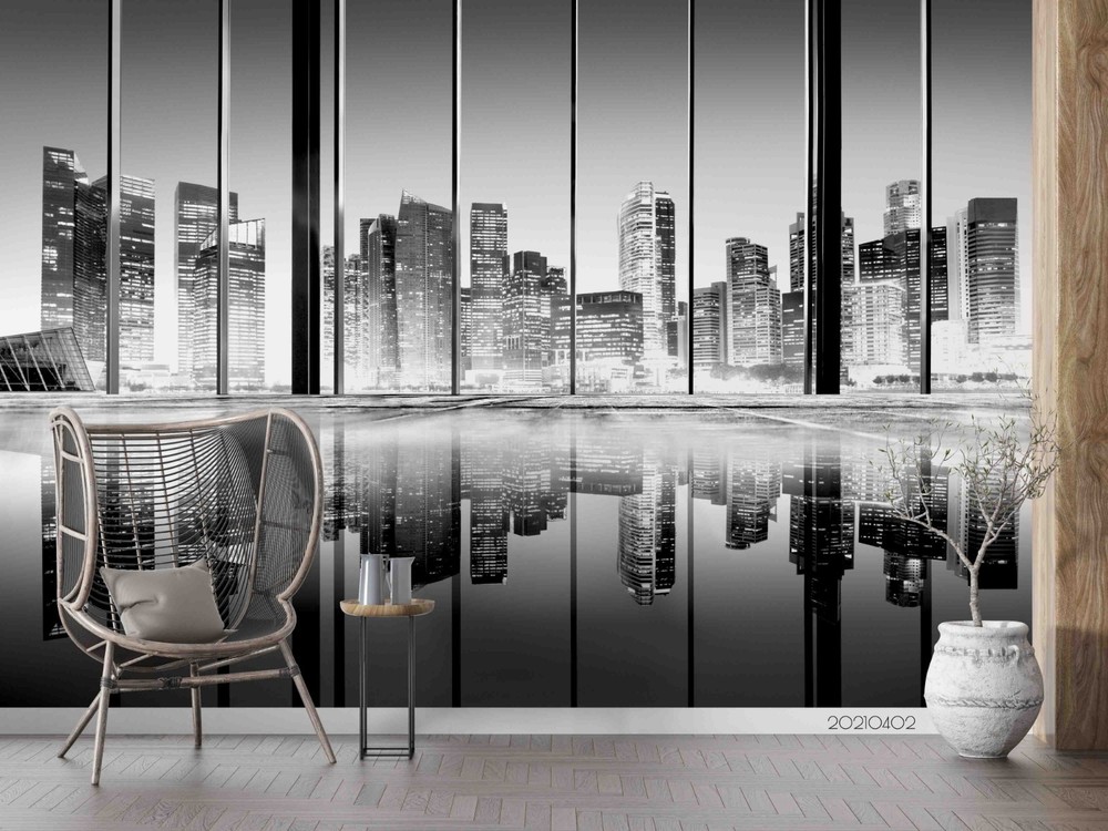 3D City Architecture Nightscape Wall Murals Wallpaper Murals Wall Sticker 13