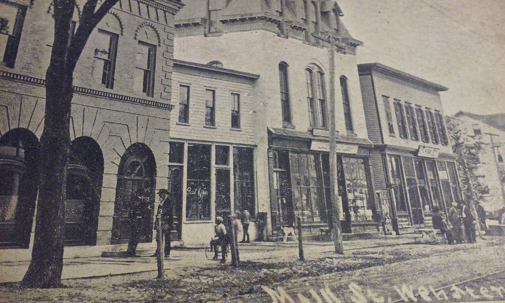 Main Street WEBSTER New York Antique Monroe County Postcard Photo Posted 1910