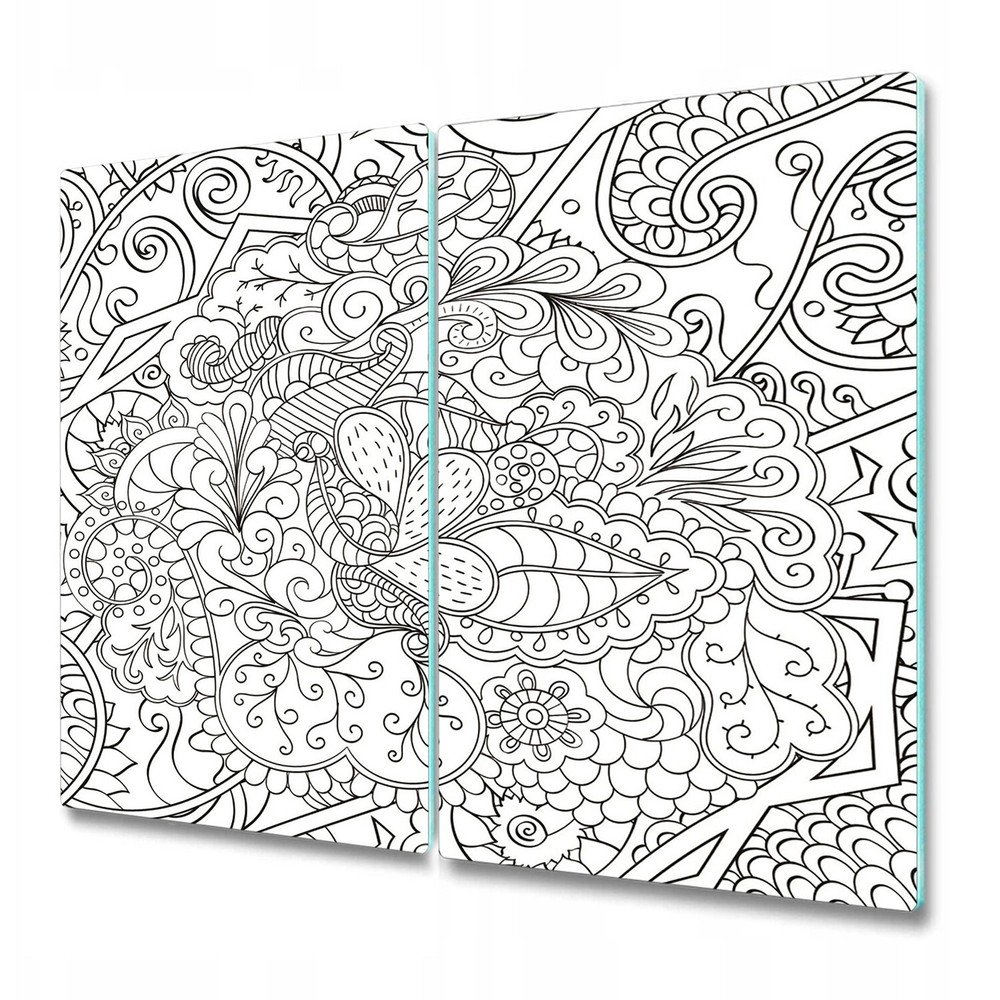 Glass Kitchen Chopping Board Worktop Saver Sketch drawing Abstract 2x30x52