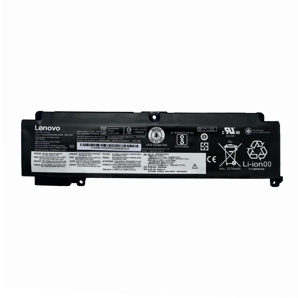 OEM Genuine 27WH 01AV406 Battery For Lenovo ThinkPad T460s T470s 00HW024 01AV462