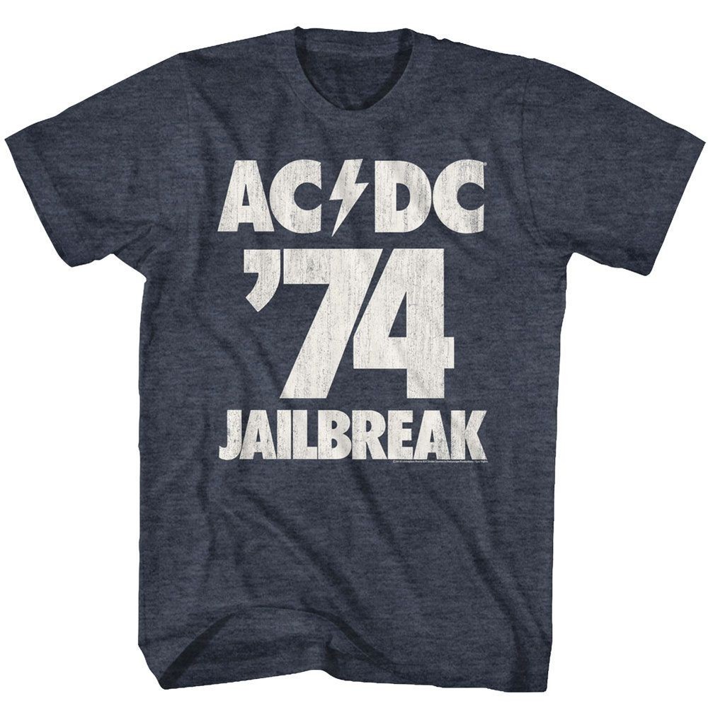 AC/DC Jailbreak 1974 Rock and Roll Music Band T-Shirt