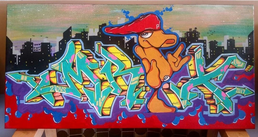 Various Graffiti Street Art Design Canvas Abstract Modern Contemporary Pop Art-image