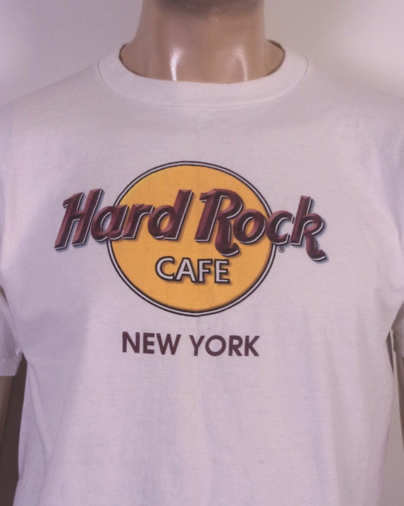 vintage 90s Hard Rock Cafe New York T-Shirt Classic Logo SZ M