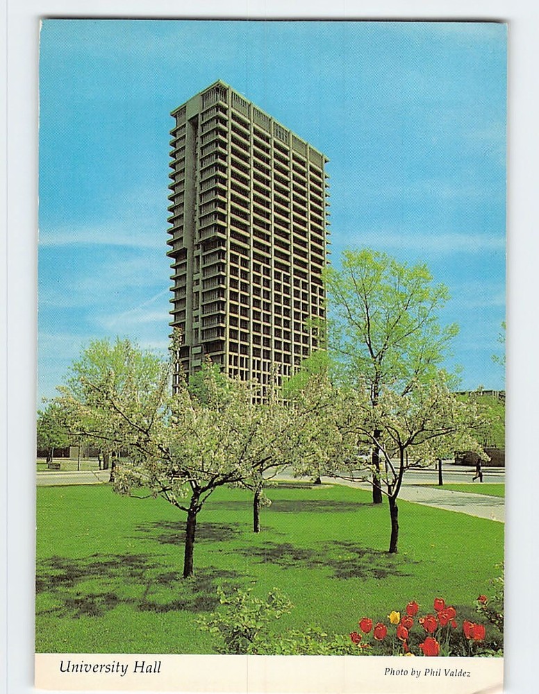 Postcard University Hall University of Illinois Chicago USA