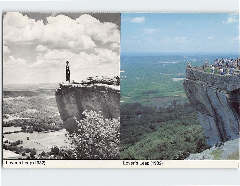 Postcard Lovers Leap Rock City Gardens Lookout Mountain Georgia USA