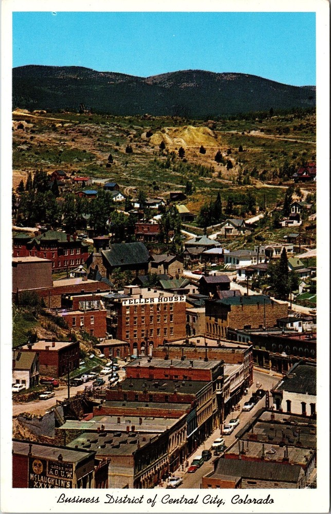 Central City CO-Colorado, Business District Historic, Vintage Postcard