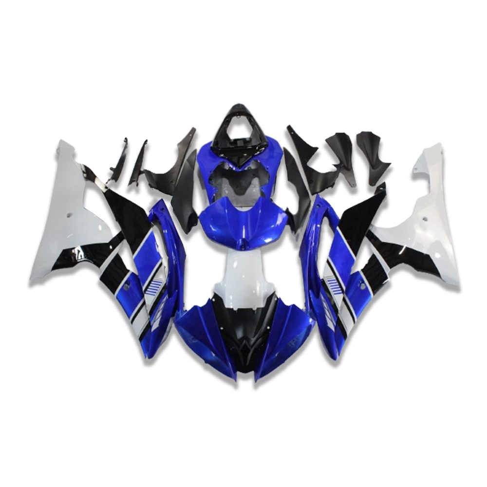 Bolts+ Injection Fairing Kit Blue White Black Fit for YAMAHA 2008-2016 YZF R6