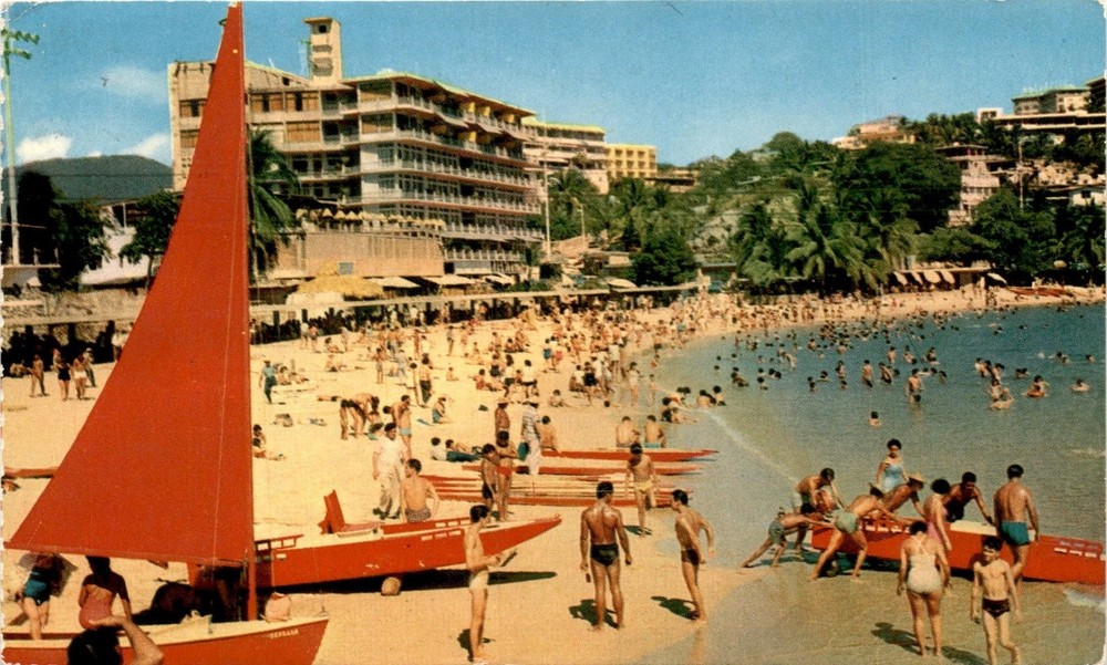 México, Acapulco, Caleta Beach, Hotel LA PLAYA, Margar Postcard