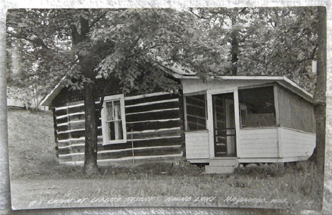 Vintage #3 Cabin, Leder's  Resort,Round Lake, Hayward,Wisconsin WI Photo pc,RPPC