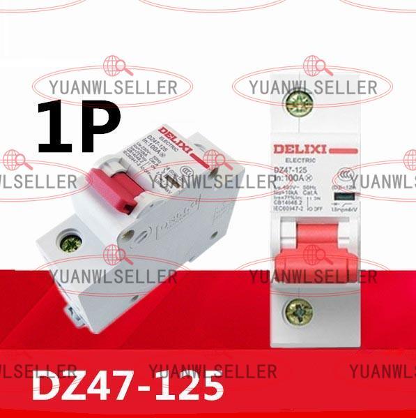 1PC DELIXI high current circuit breaker air switch DZ47-125 1P 80A 100A 125A New