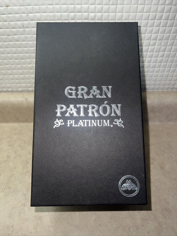 GRAN PATRON PLATINUM TEQUILA BOTTLE Empty 750ML WITH BLACK BOX