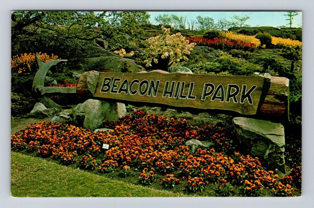 Victoria British Columbia-Canada, Beacon Hill Park, Vintage Postcard
