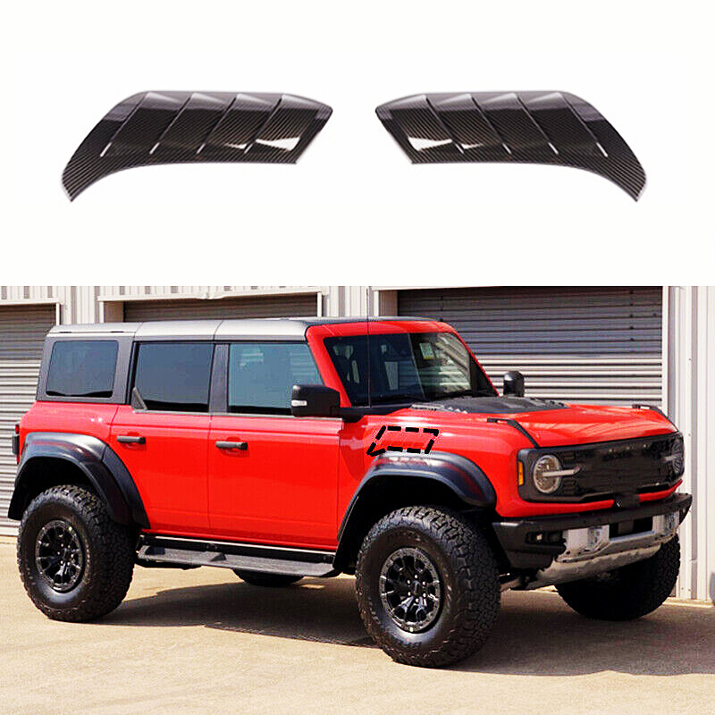 Bronco Raptor 22+ Car Hood Leaf Plate Fender Lamp Cover Exterior Upgrade