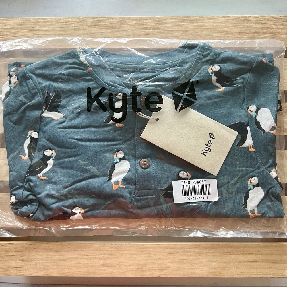 *NIB* Kyte Baby 5T Long Sleeve Toddler Henley Tee In Puffin