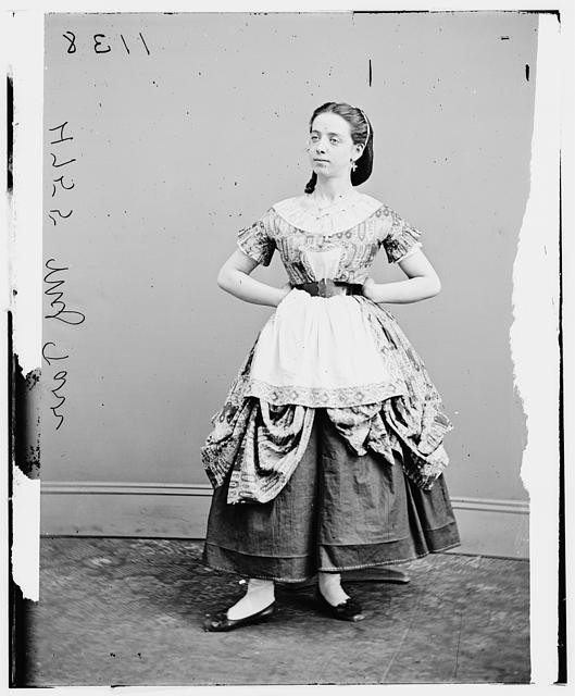 Photo:Tarr Woman Portrait 1850s 1860s Victorian Dress Studio Photo