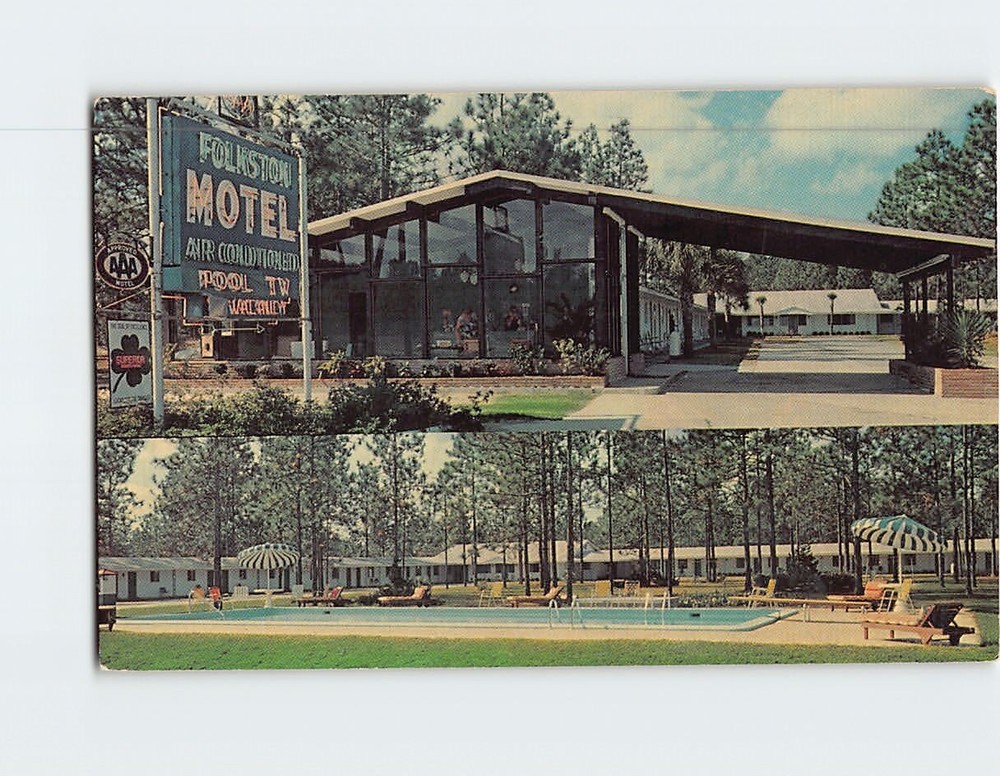 Postcard Folkston Motel Folkston Georgia USA