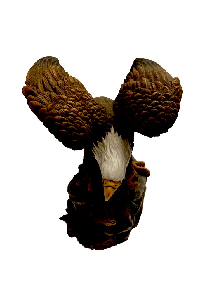 Vintage Porcelain Bald Eagle Figurine Includes Original Box