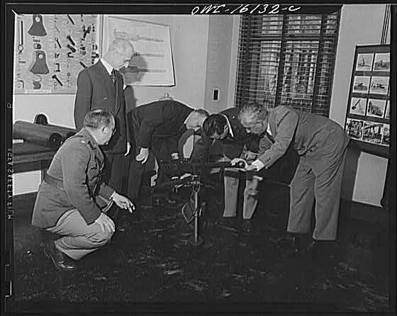 Detroit Michigan 1940s U.S. Army Ordnance Conference with Washing Machine