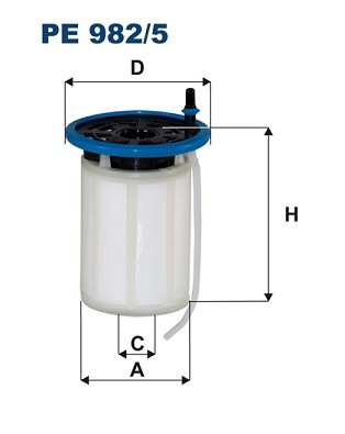 PE 982/5 FILTRON fuel filter for Alfa Romeo, Fiat