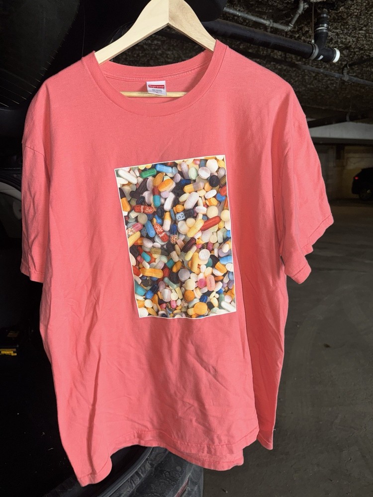 Size XL - Supreme Pills Tee Bright Coral Fall/Winter 2020