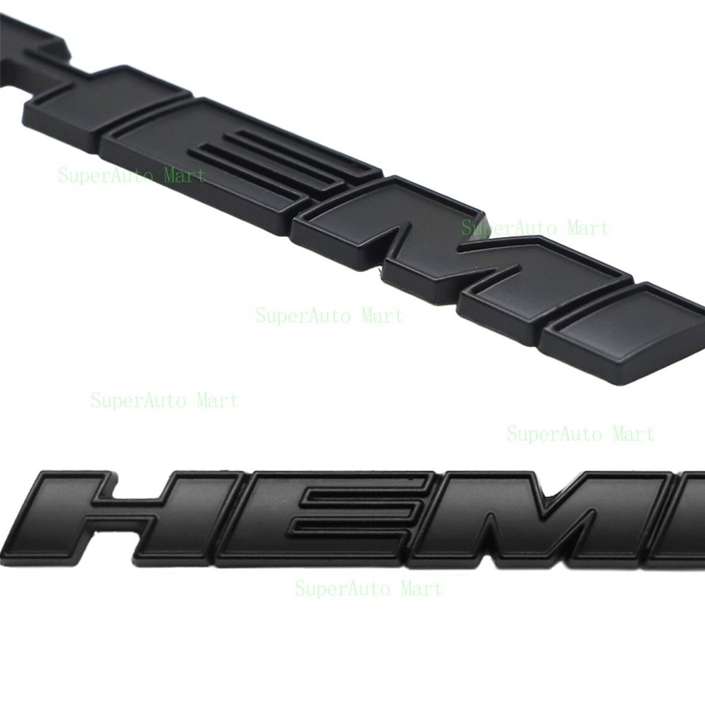 2020-2022 For R/T Black HEMI Emblem Badge 3D Fender Side Nameplate Matte Decal