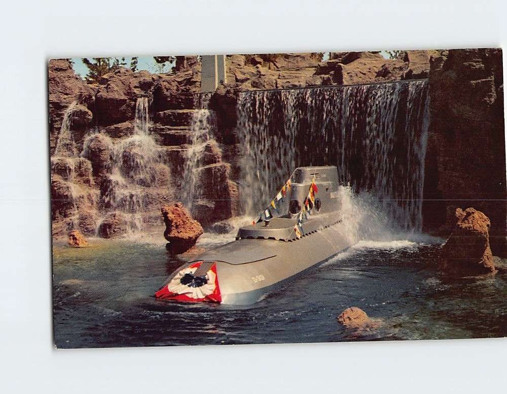 Postcard Submarine Falls The Magic Kingdom Disneyland Anaheim California USA