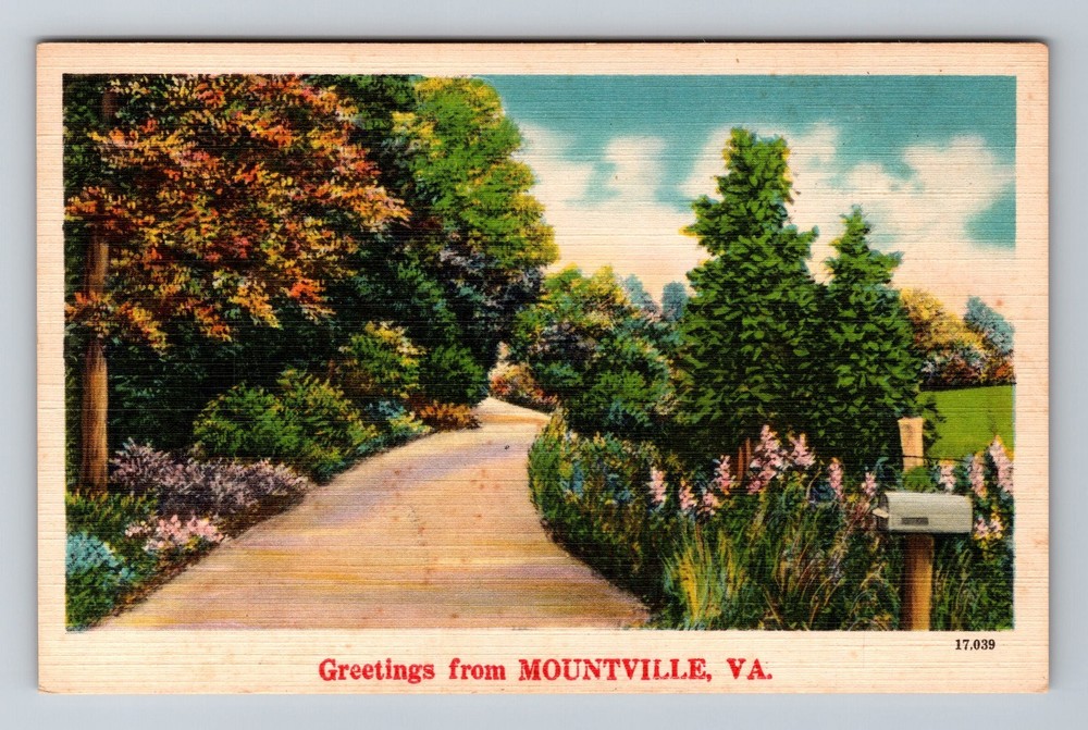 Mountville VA-Virginia Scenic Road General Greetings Vintage Postcard Old Post