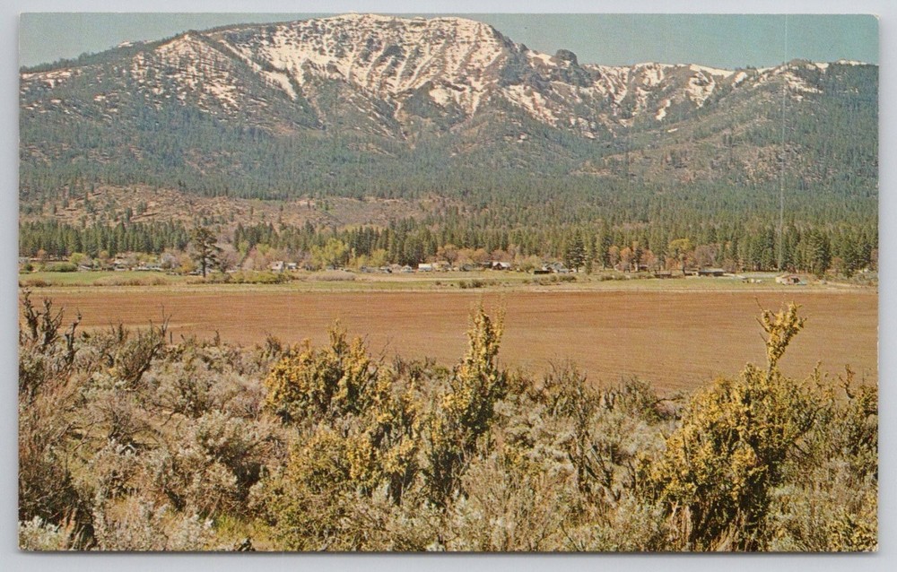 Thompson Peak Honey Lake Valley Susanville CA Chrome Postcard Eastman's Studio
