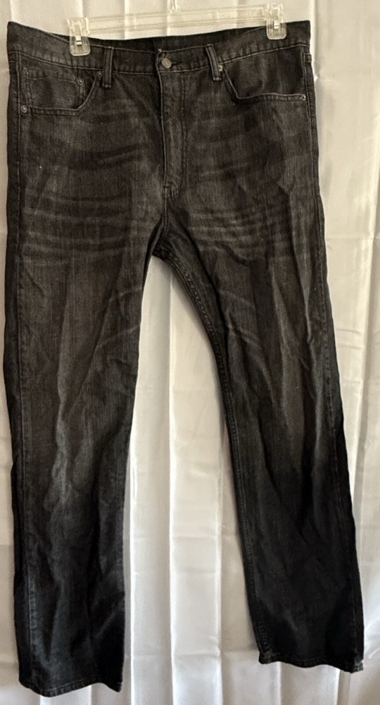 Levis Mens Black Jeans Denim 505 38x34
