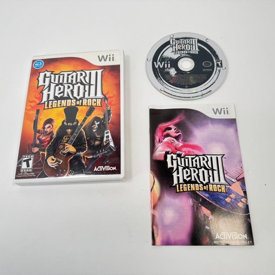 Guitar Hero III Legends of Rock Nintendo Wii 2007 Activision CIB