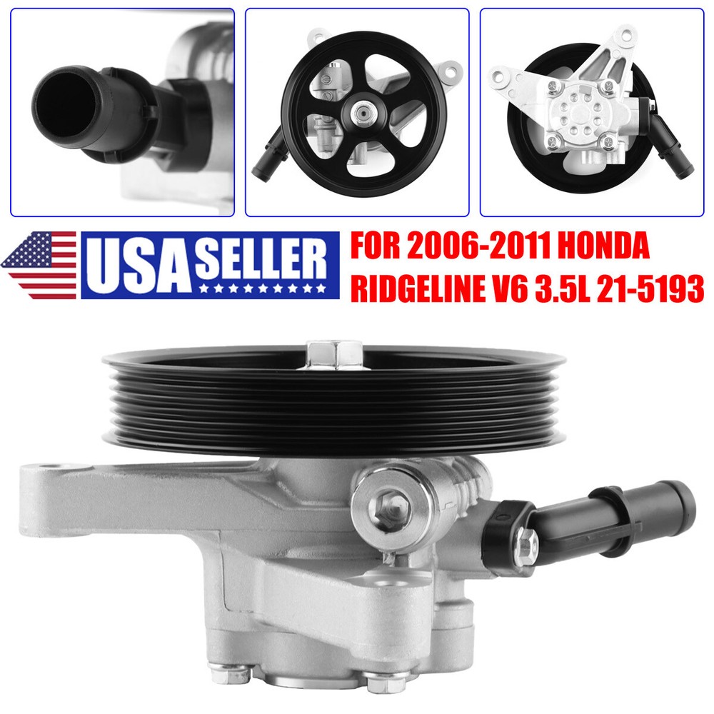 OEM 21-5193 Power Steering Pump w/ Pulley For 2006-2011 Honda Ridgeline V6 3.5L