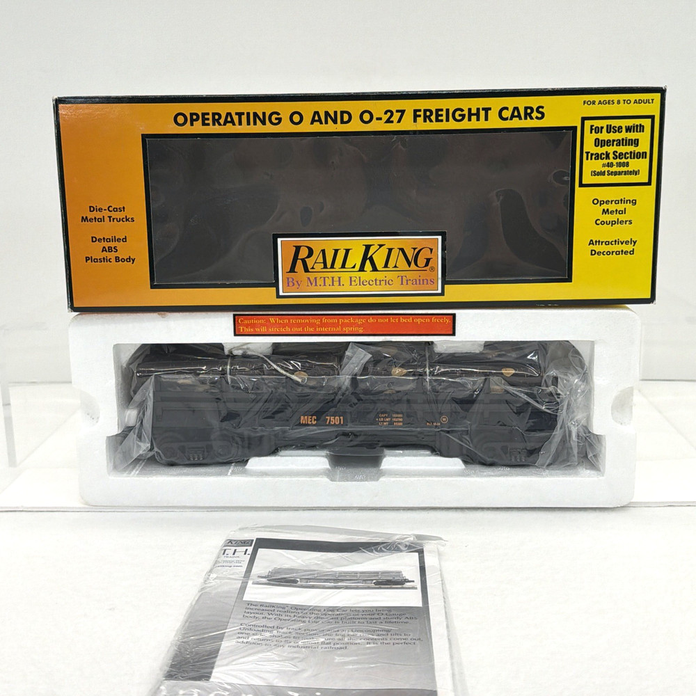 MTH RailKing 30-7960 Maine Central Operating Log Dump Car New O O-27 Gauge MEC