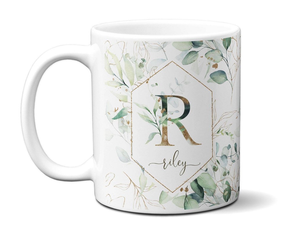 Personalized Name Letter Monogram Mug For Women & Girls Appreciation Thank Y