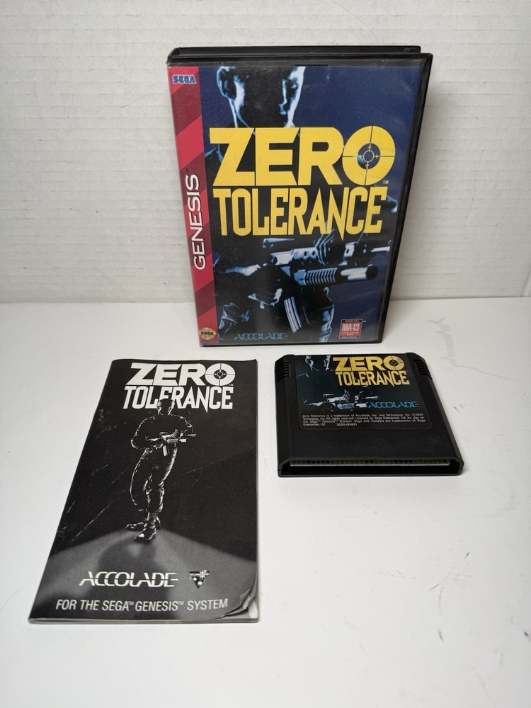 Zero Tolerance (Sega Genesis, 1994) CIB Tested Working Fast Shipping Authentic