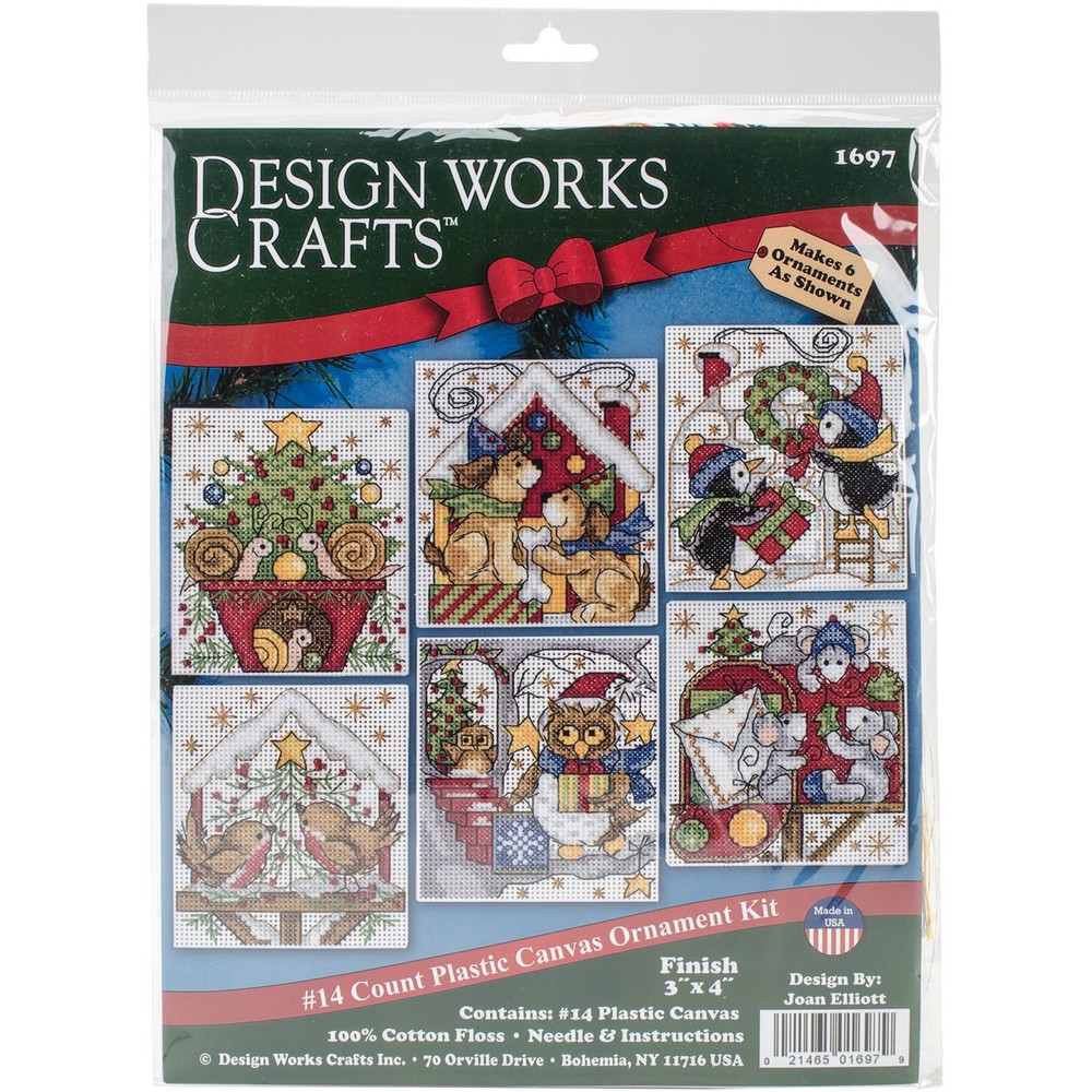 Cross Stitch Kit Design Works 6 Home for Christmas Ornaments PC #dw1697