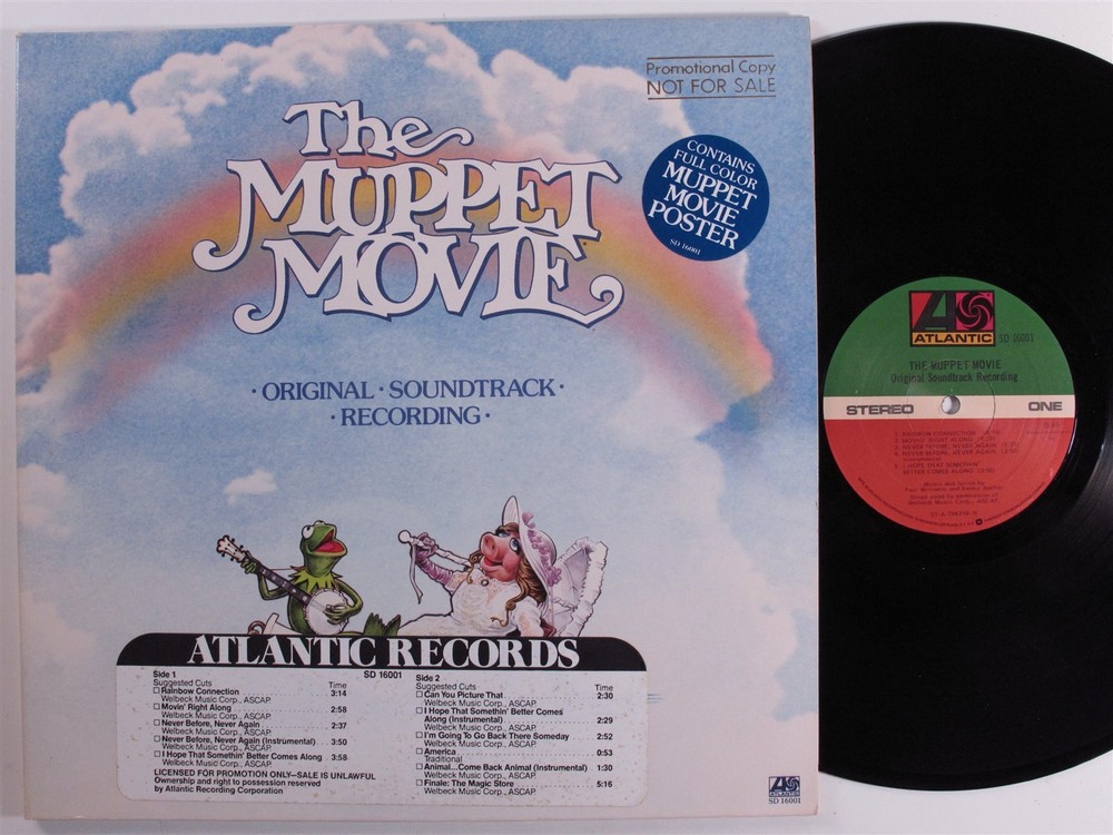 MUPPET MOVIE OST The Muppets ATLANTIC LP embossed gatefold promo c