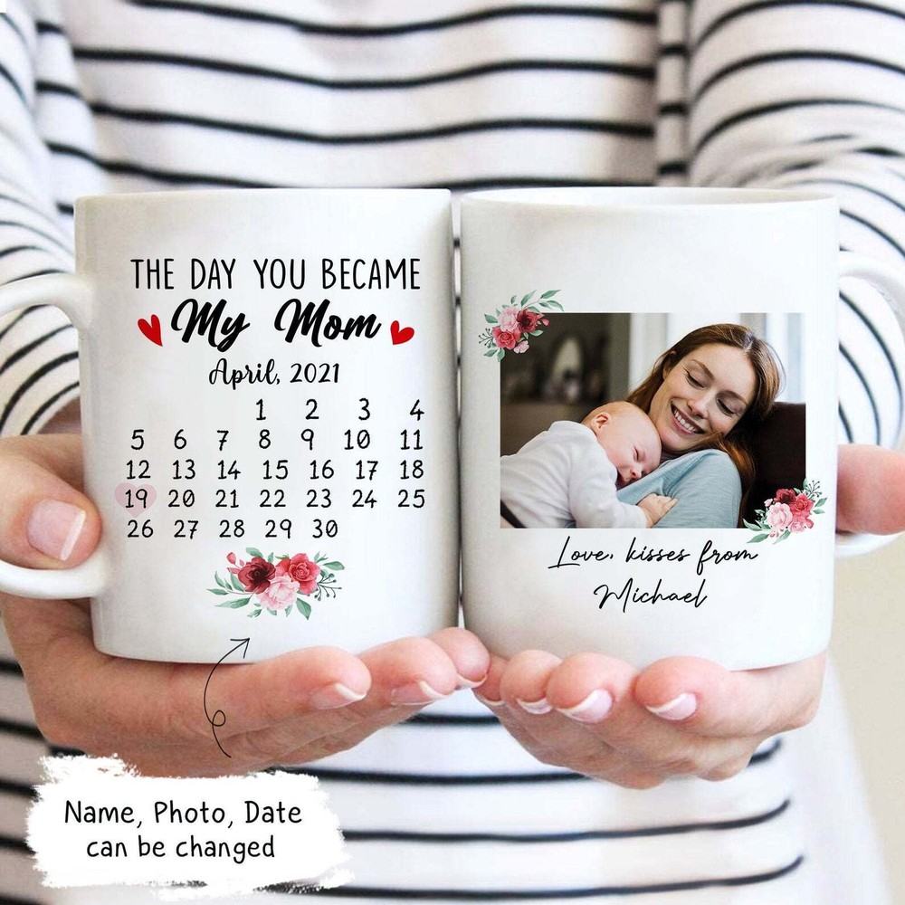 The Day You Became My Mom Mug Mom And Baby Mug Mom Mug Personalized Mug Mother's