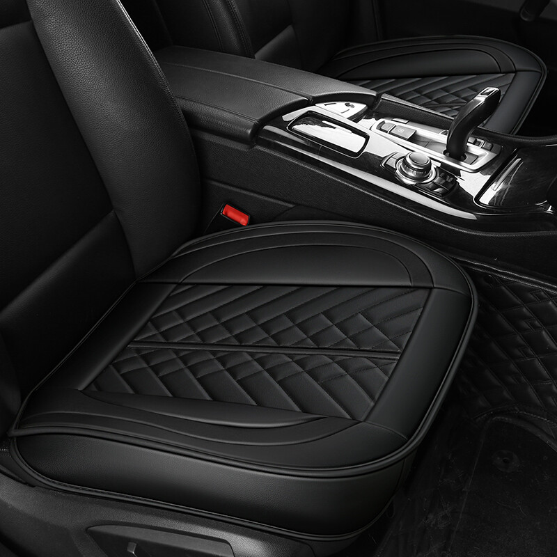 Front Car Seat Cushion Cover PU Leather Breathable Protector Pad Interior Parts