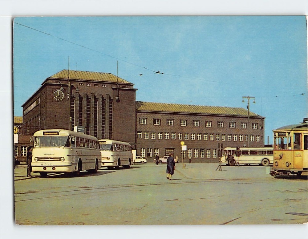 Postcard Zwickau Sachs Hauptbahnhof Germany