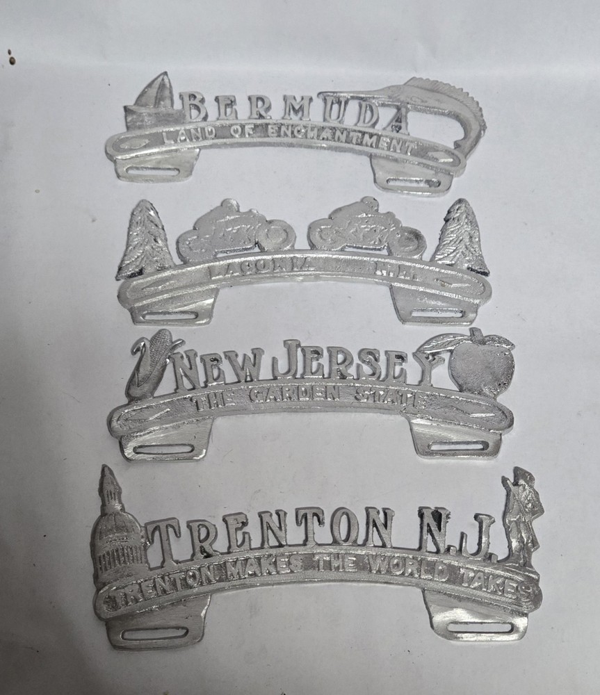 Cast Aluminum License Plate Car Topper Vintage Style