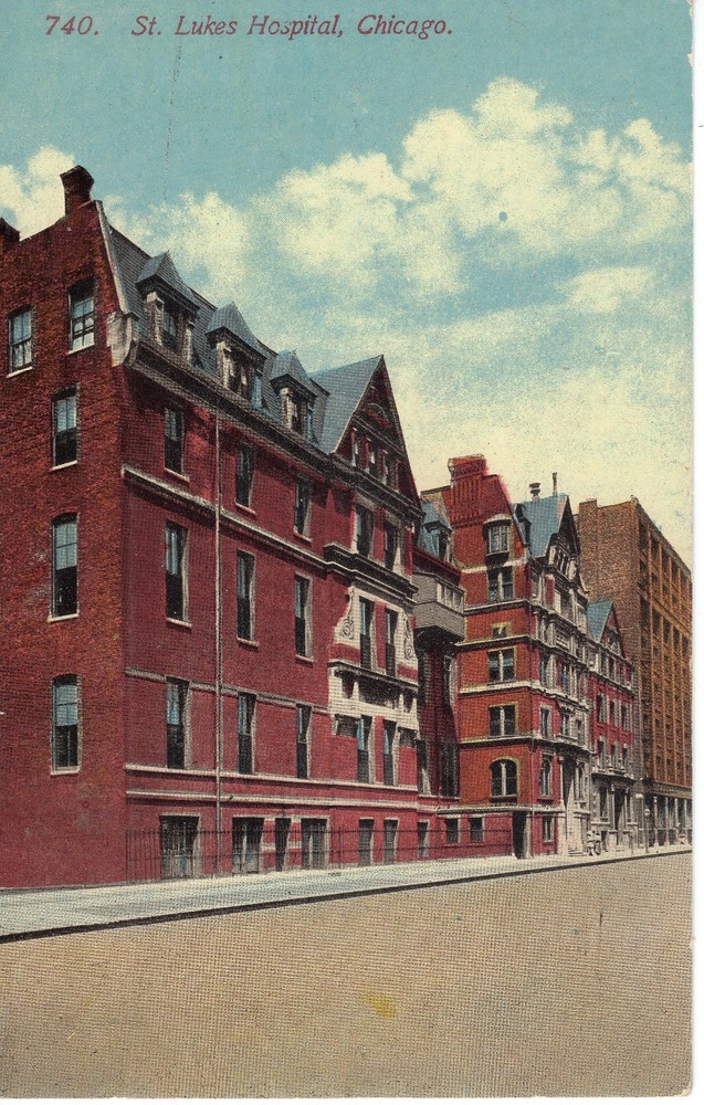 Chicago IL St Lukes Hospital DB Postcard UNPOSTED EXCL *
